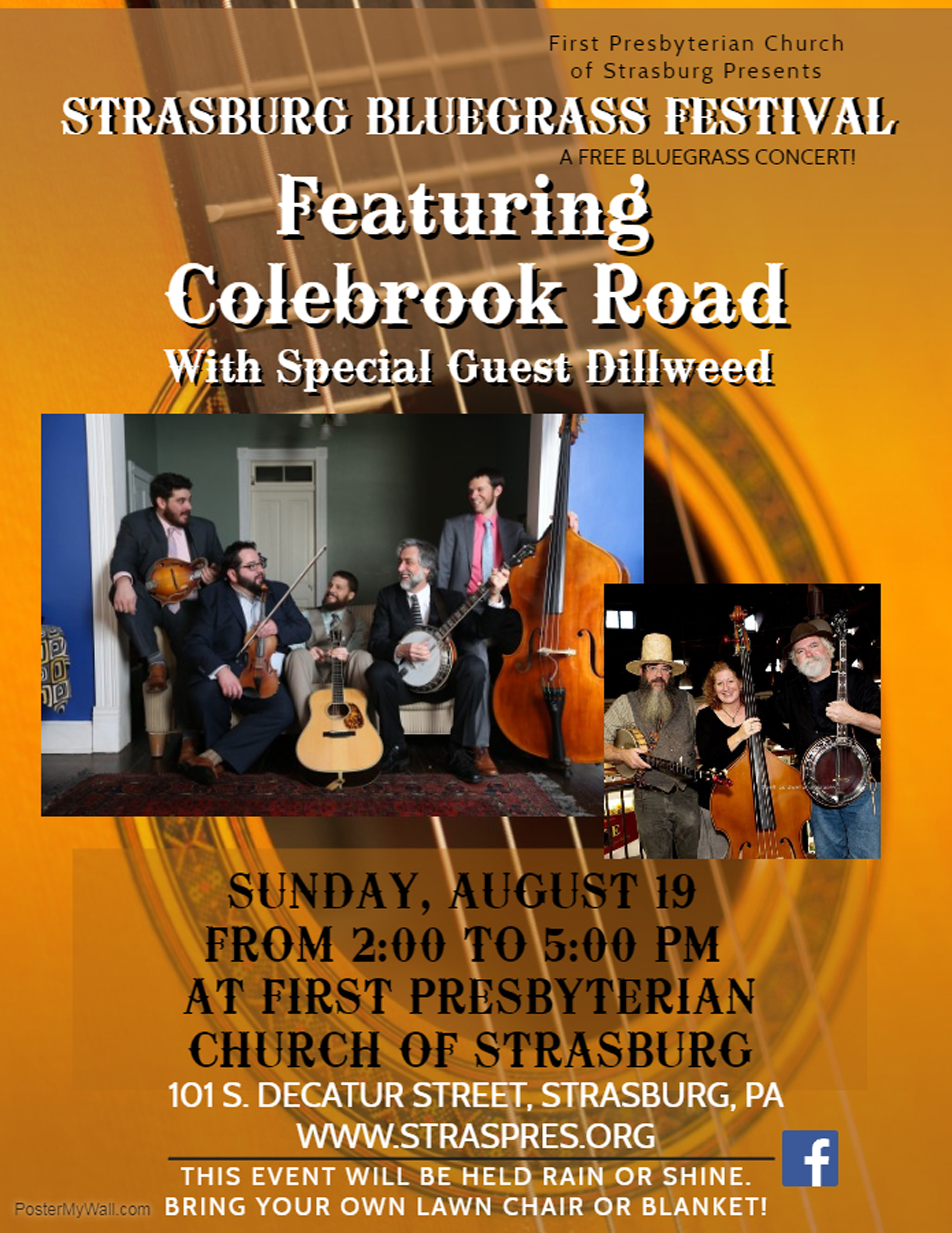 Bluegrass Festival Poster 2018 | First Presbyterian Church of Strasburg